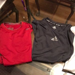 Boys Nike and adidas shirts